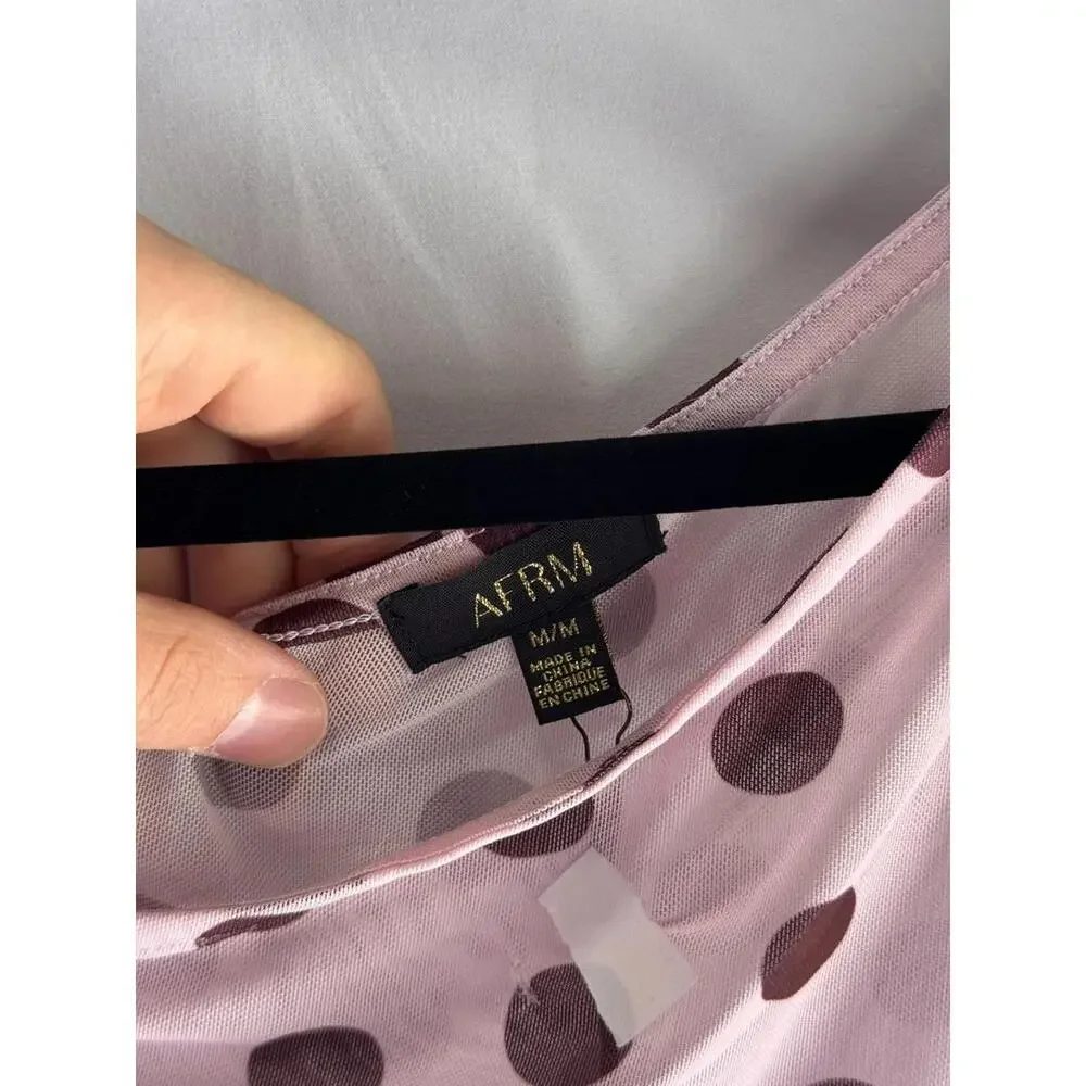 AFRM Pink Biona Dress Size M with Minor Fabric Pull - Picture 7 of 7